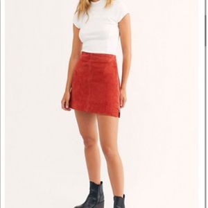 Blank NYC Suede Double Zip Mini Skirt